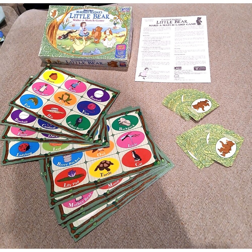 VTG Maurice Sendak Little Bear Cadaco Make a Match Pre-School Game Complete 1999